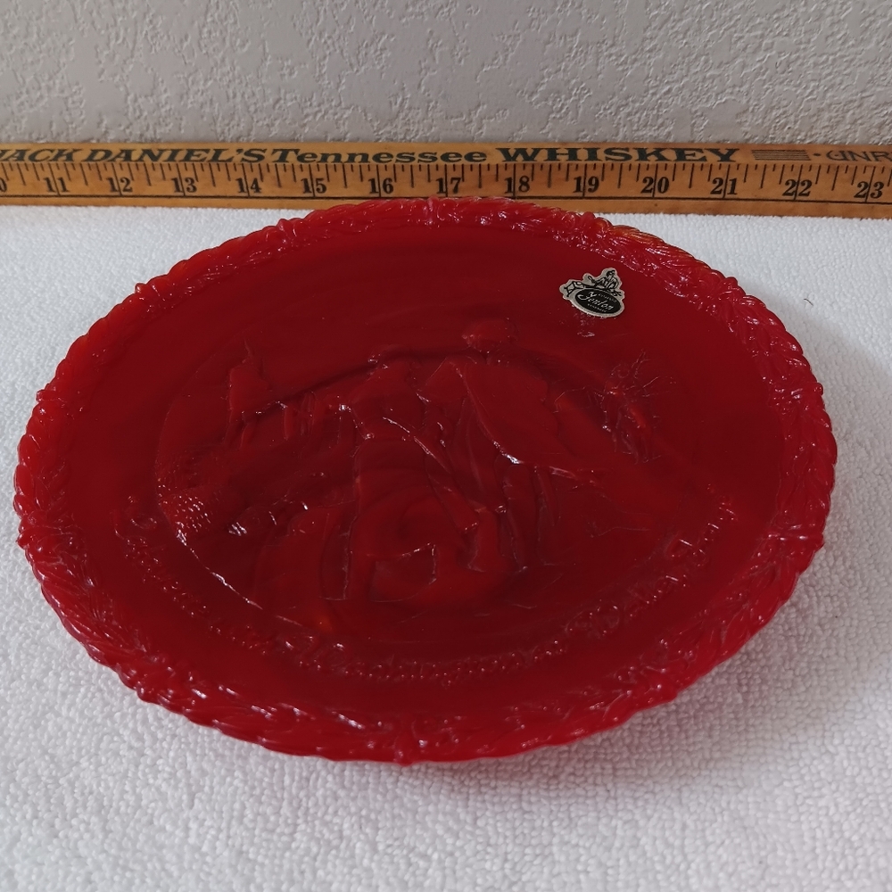 Red Decorative Plate